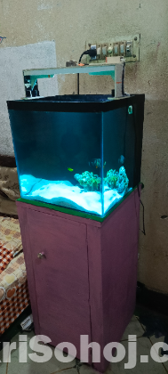 15 cube 6mm crystal backsump aquarium